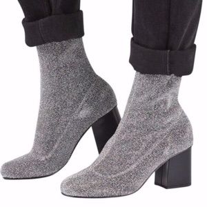 Topshop Martha Glitter Sock Bootie